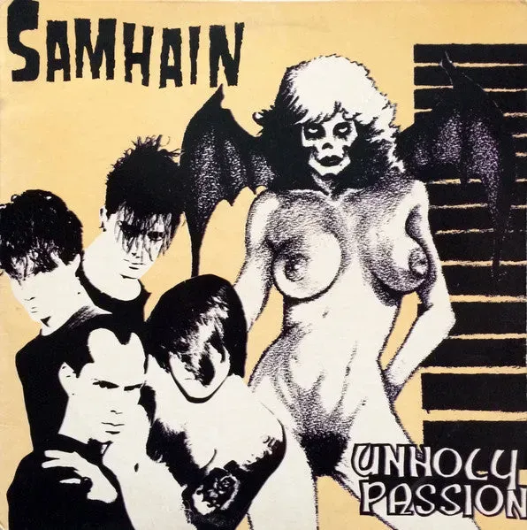 Samhain Unholy Passion 12" vinyl EP tan cover