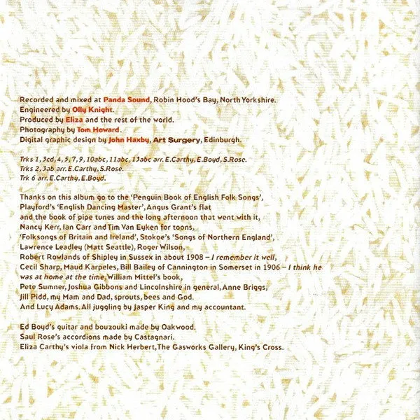 Eliza Carthy Rice CD brukt signert