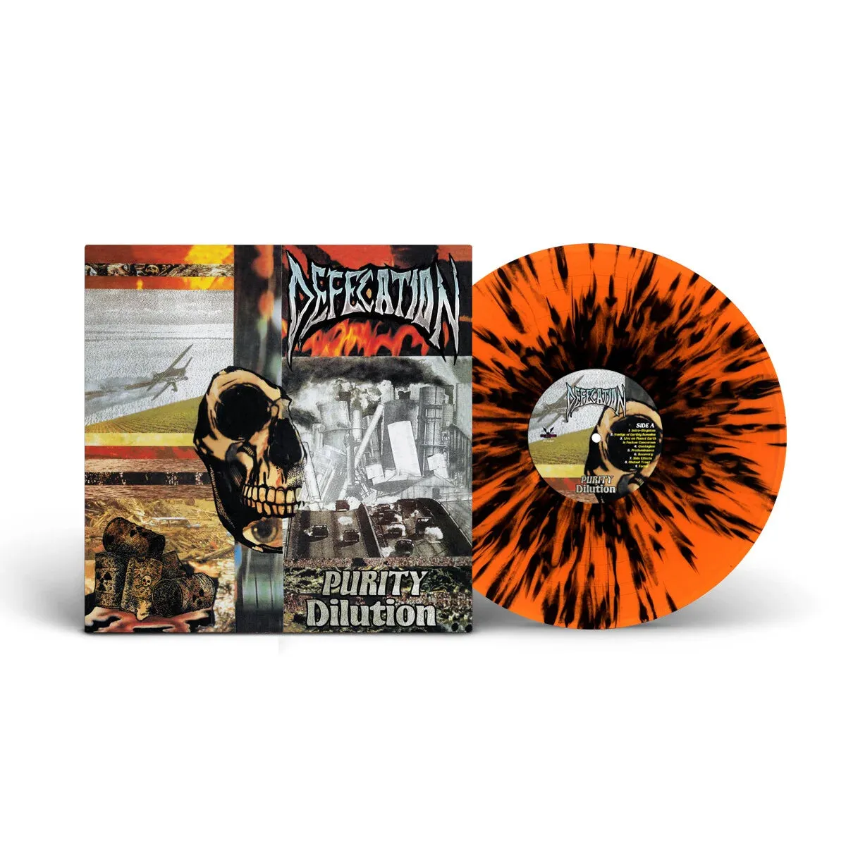 Defecation Purity Dilution LP orange splatter vinyl