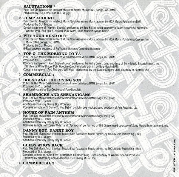House Of Pain Fine Malt Lyrics CD brukt hip hop