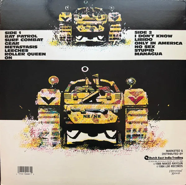 Naked Raygun Throb Throb LP vinylplate blå brukt repress