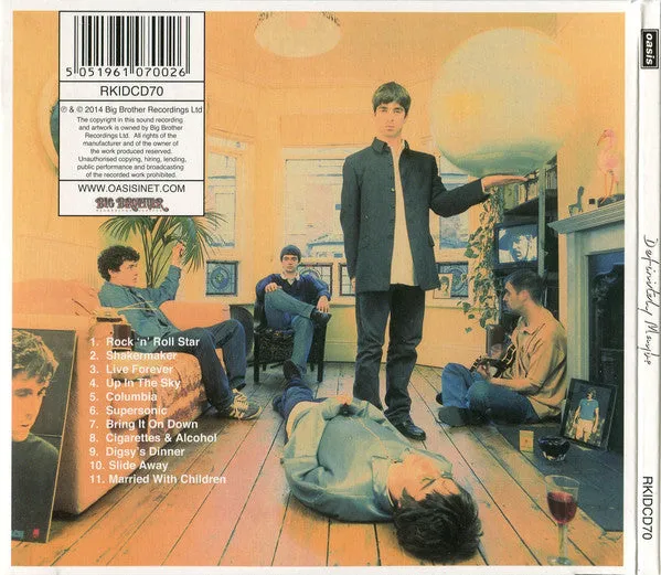 Oasis Definitely Maybe brukt CD remaster britpop