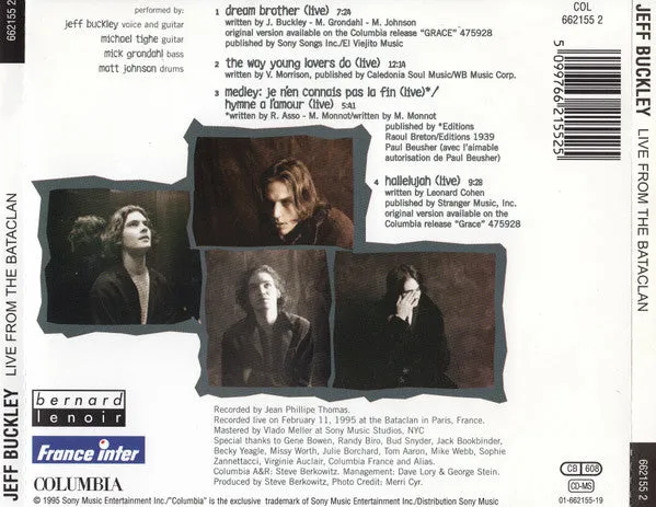 Jeff Buckley Live From The Bataclan CD minialbum brukt