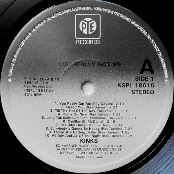 The Kinks You Really Got Me NSPL 18615 brukt LP samling