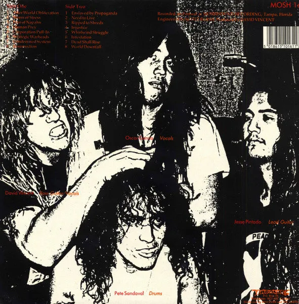 Terrorizer World Downfall LP vinylplate brukt grindcore