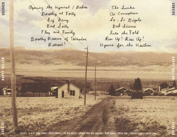 Cursive Happy Hollow CD brukt enhanced