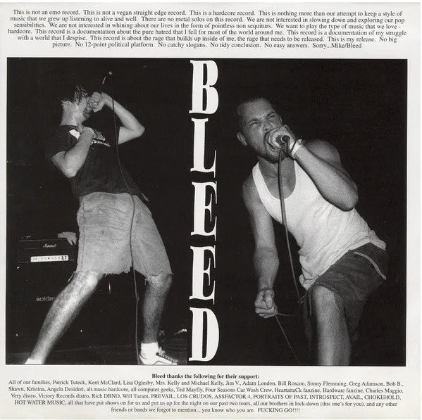 Bleed True Colors Running E.P. 7" vinyl hardcore brukt
