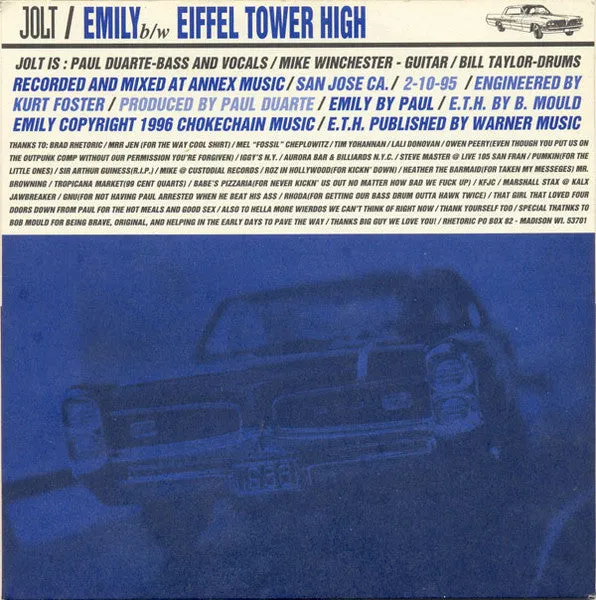 Jolt Emily / Eiffel Tower High RH 15 7" singel vinyl brukt