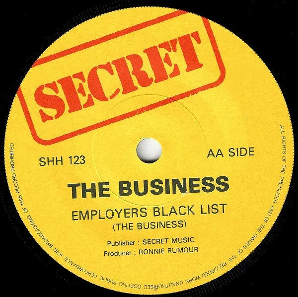 The Business Harry May 7" singel brukt oi-punk