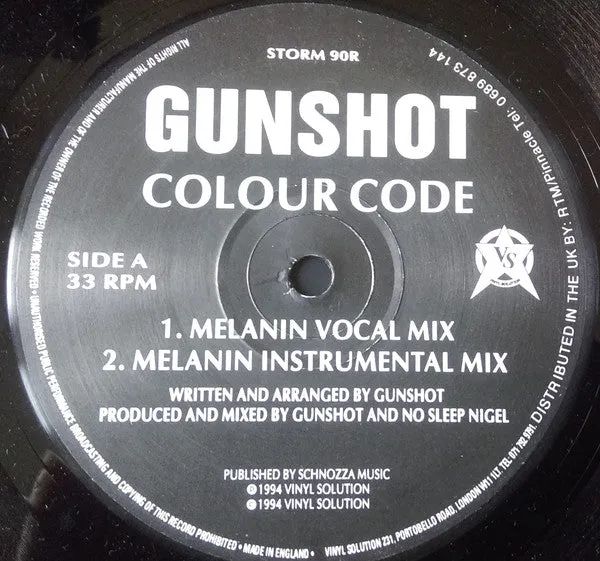 Gunshot Colour Code Remixes 12" brukt britcore