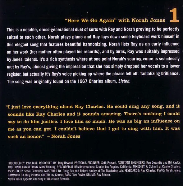Ray Charles Genius Loves Company CD album brukt duetter