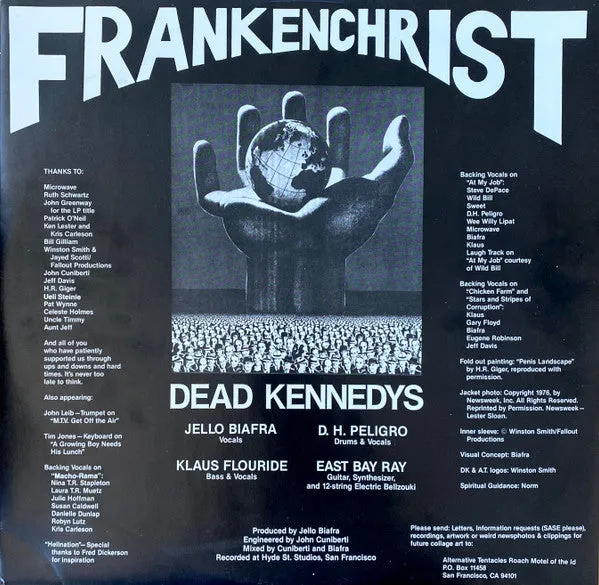 Dead Kennedys Frankenchrist LP brukt UK hardcore punk