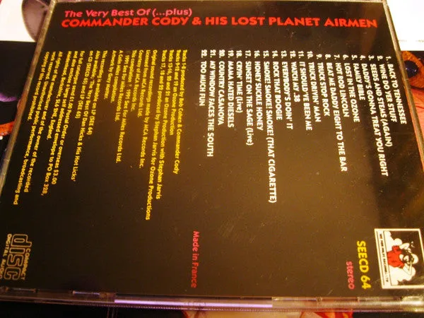 Commander Cody Very Best Of CD brukt samling countryrock