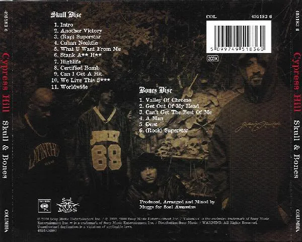 Cypress Hill Skull & Bones 2xCD album brukt limited