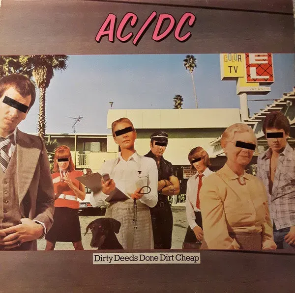 AC/DC Dirty Deeds Done Dirt Cheap LP brukt UK 1976