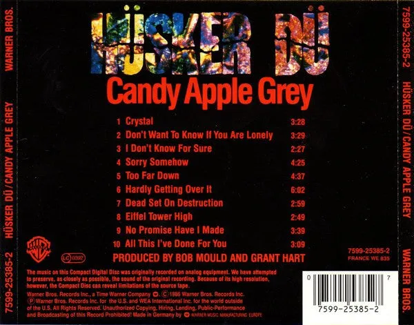Hüsker Dü Candy Apple Grey CD brukt indierock