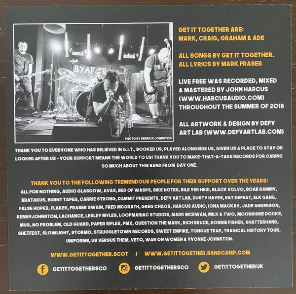 Get It Together Live Free LP vinyl 300 opplag brukt