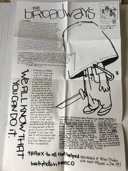 The Broadways We All Know 7" brukt punk singel