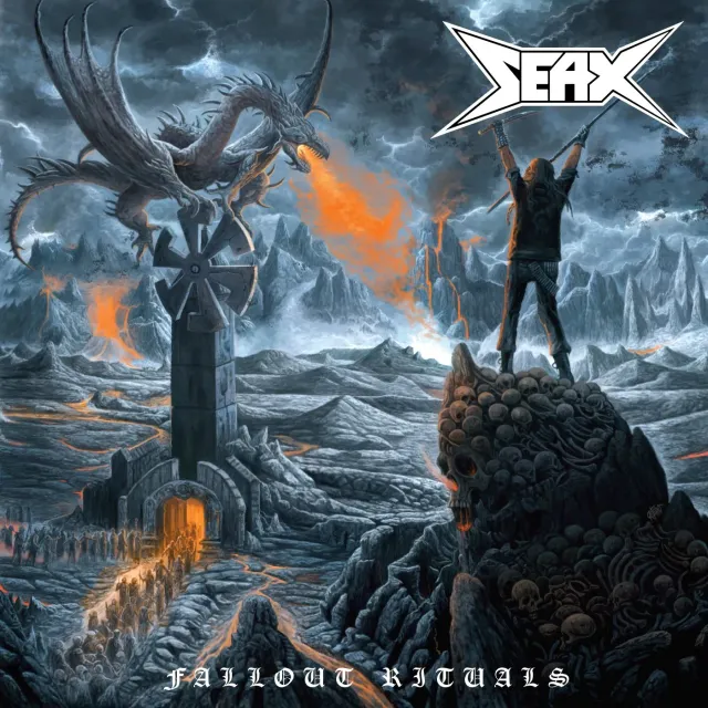 Seax Fallout Rituals LP blue smoke vinyl speed metal