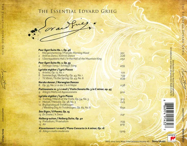 Edvard Grieg The Essential Edvard Grieg CD brukt samling