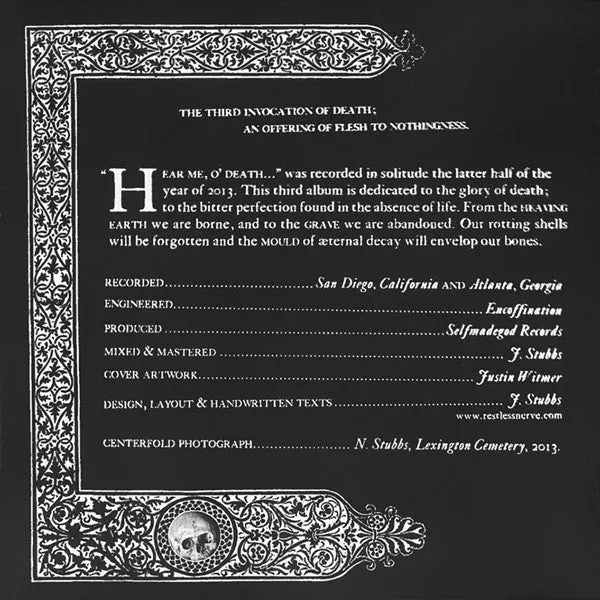Encoffination III Hear Me O Death CD brukt doom