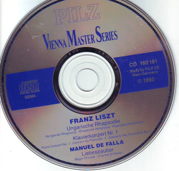 Franz Liszt Ungarische Rhapsodie CD 160 181 CD brukt romantisk
