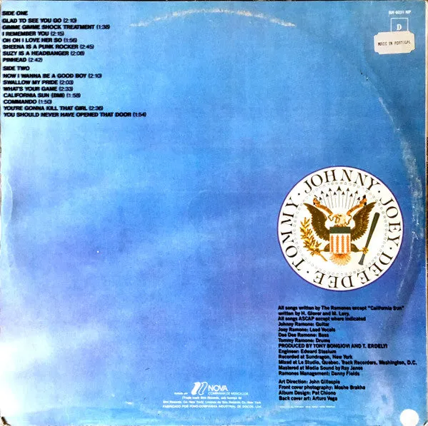 Ramones Leave Home LP brukt vinyl Portugal punk