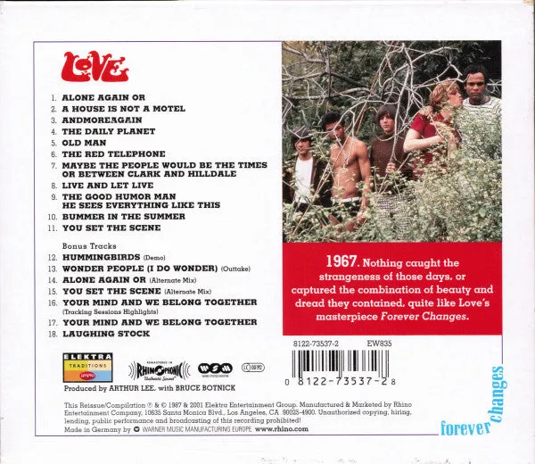 Love Forever Changes CD album brukt remaster
