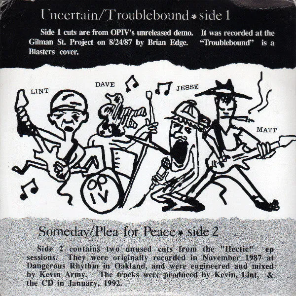 Operation Ivy Plea For Peace 7" brukt hvit vinyl