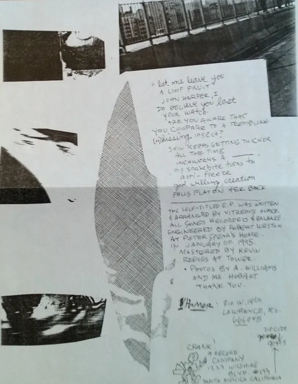 Vitreous Humor Self-Titled EP 10" vinyl ltd indierock