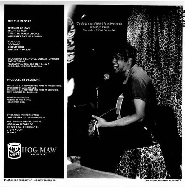 Bloodshot Bill Homicide 10" vinyl mono brukt