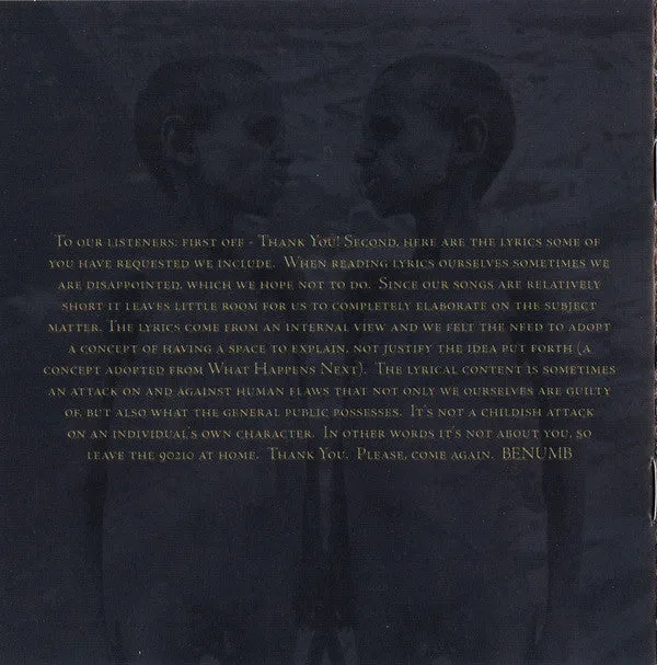 Benümb By Means Of Upheaval CD brukt grindcore