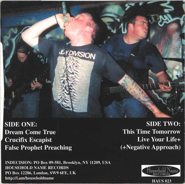 Indecision To Starve And Steal In New York City 7" EP ltd