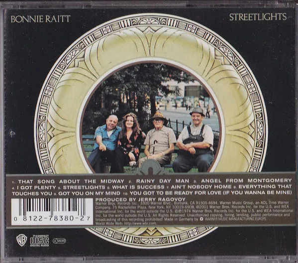 Bonnie Raitt Streetlights CD album brukt bluesrock