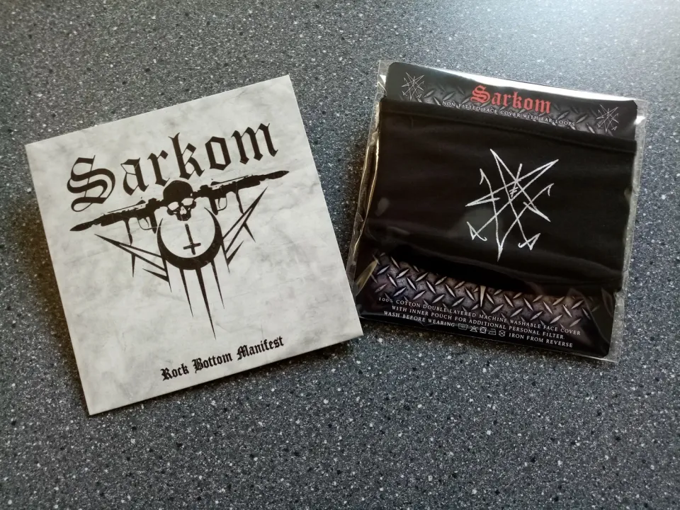 Sarkom Rock Bottom Manifest 7" EP facemask bundle