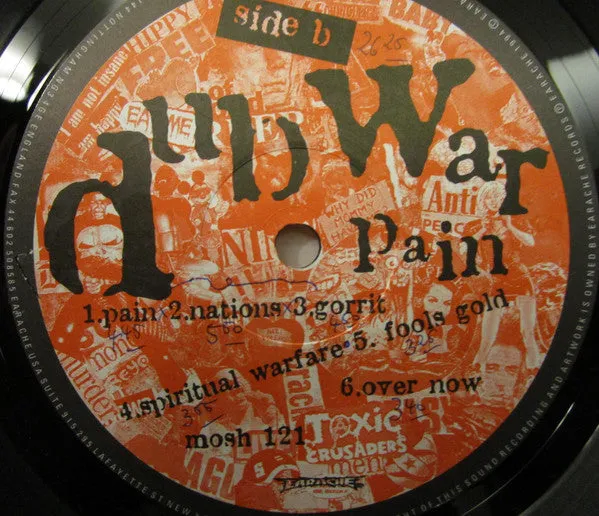 Dub War Pain MOSH 121 brukt LP dub punk