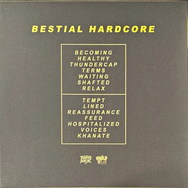 Gaoled Bestial Hardcore LP vinyl gul brukt limited