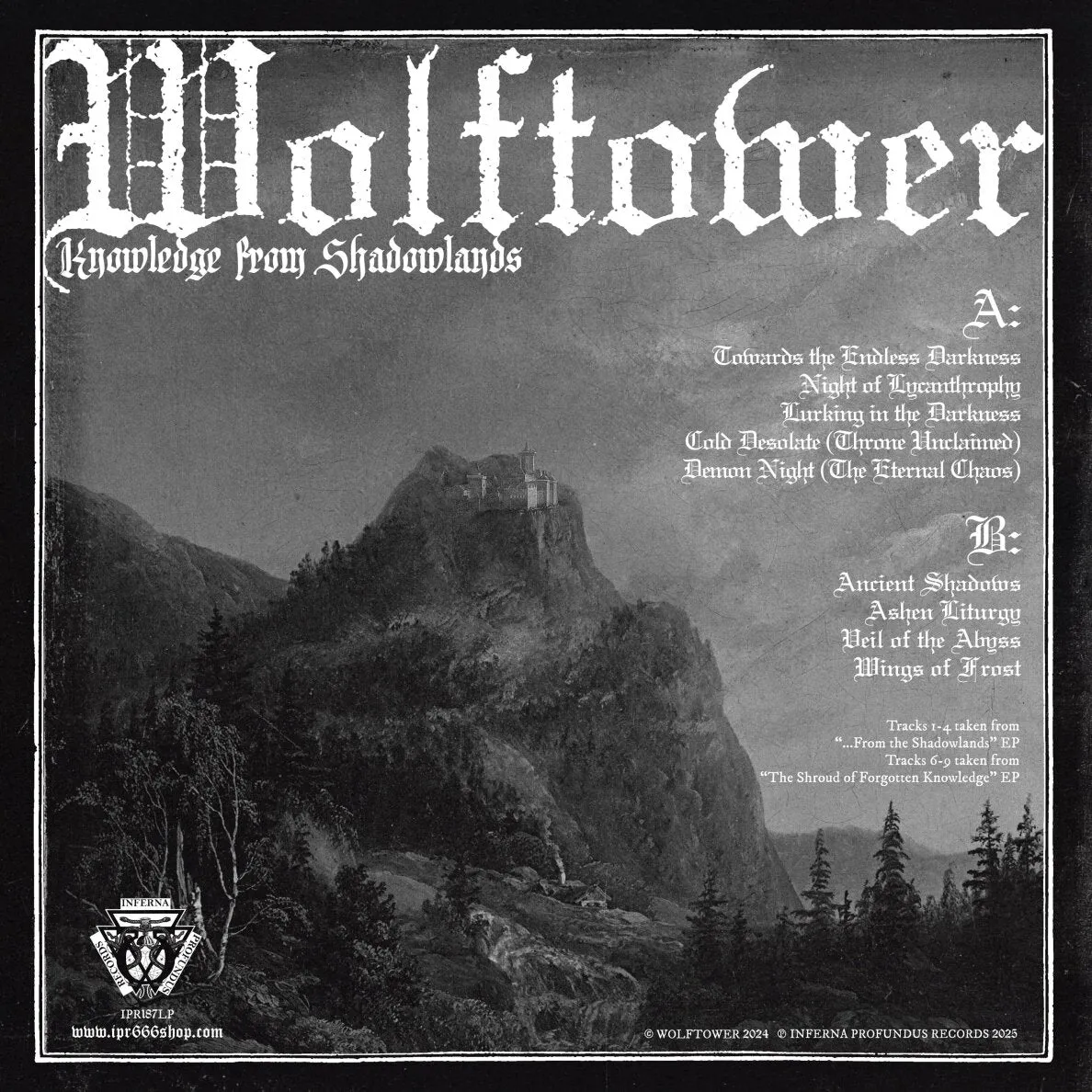 Wolftower Knowledge From Shadowlands LP svart vinyl