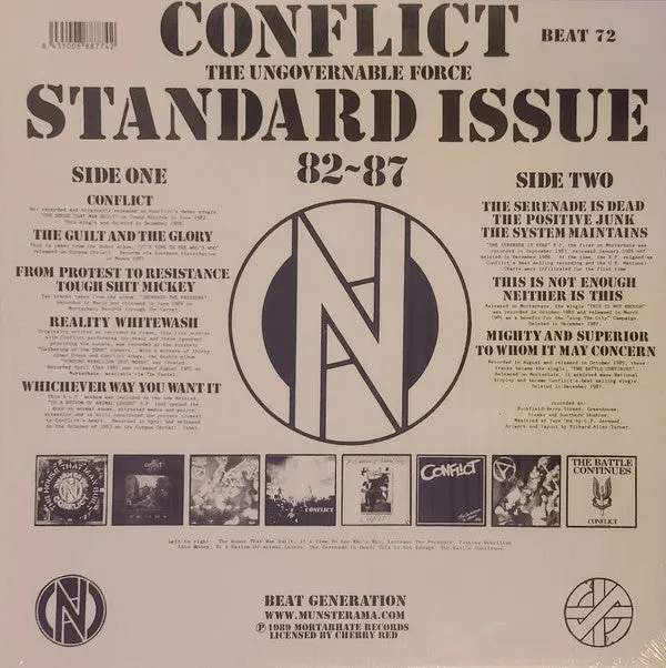 Conflict Standard Issue 82-87 LP brukt punk samling