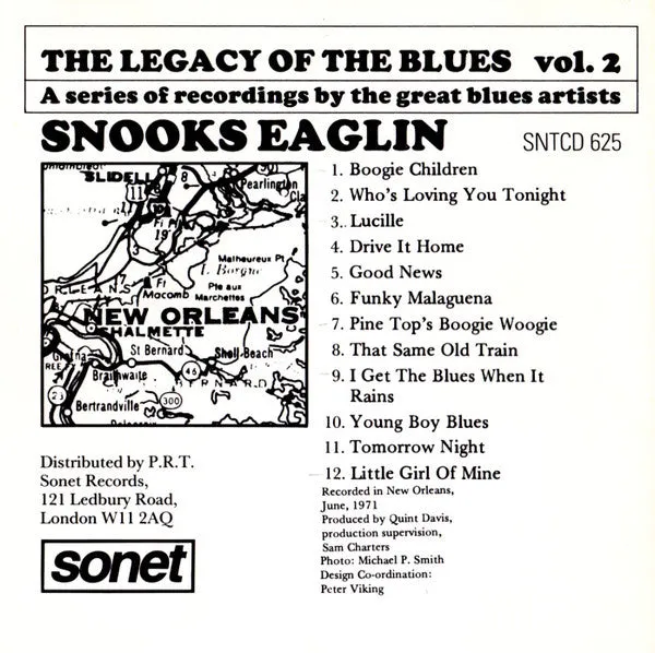 Snooks Eaglin Legacy Of The Blues Vol 2 CD brukt blues