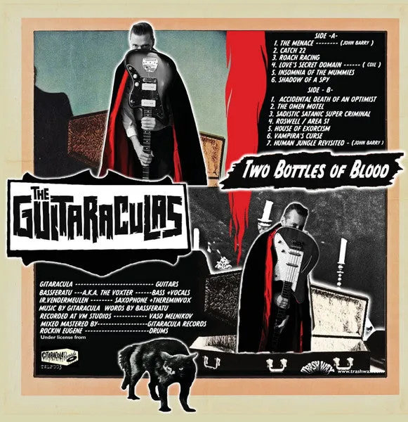 Guitaraculas Two Bottles Of Blood LP brukt svart