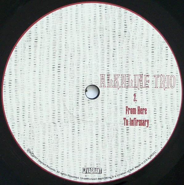 Alkaline Trio From Here To Infirmary LP vinyl brukt