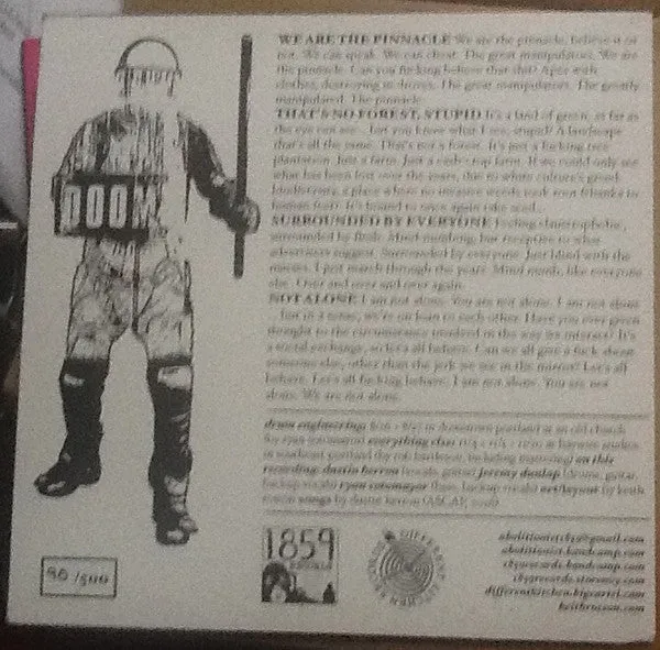 Abolitionist The Pinnacle EP 7" vinyl blå nummerert