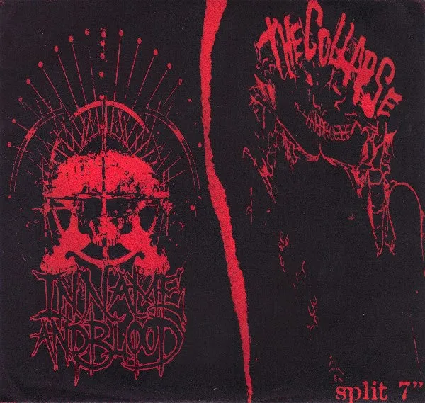 In Name And Blood Collapse Split 7" vinyl nummerert hardcore