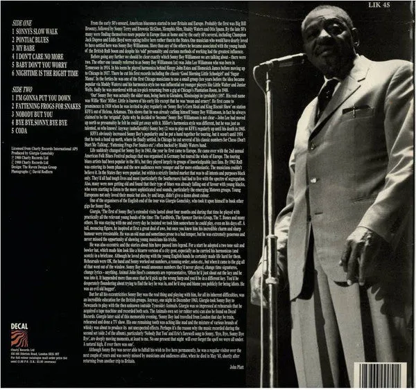 Animals Sonny Boy Williamson LP vinyl samling brukt