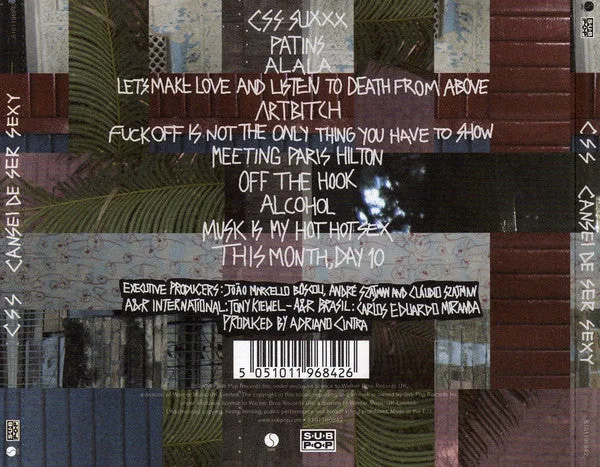 CSS Cansei De Ser Sexy CD brukt album synth-pop