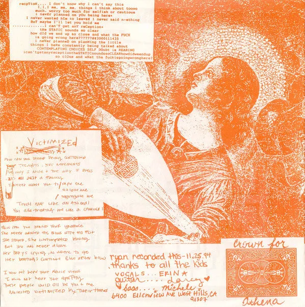 Crown For Athena Los Cincos Split EP 7" brukt garasjepunk