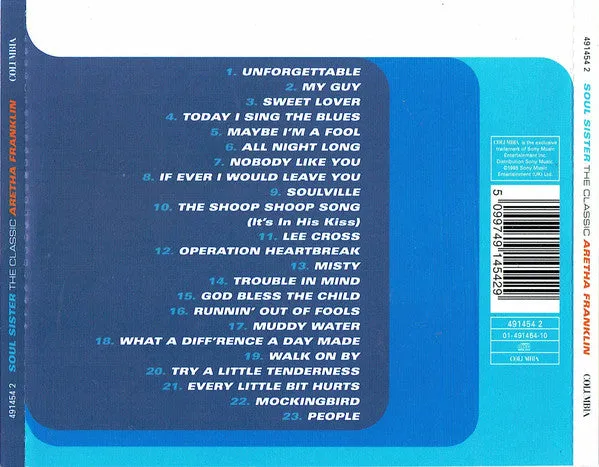 Aretha Franklin Soul Sister CD brukt soul-samling