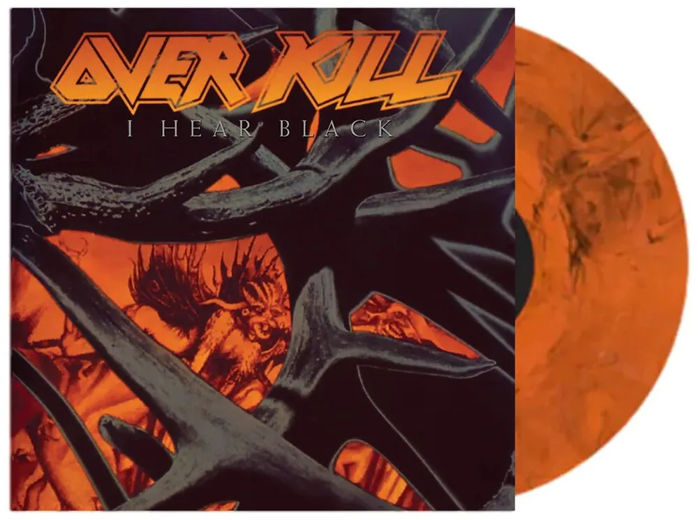 Overkill I Hear Black LP orange marble vinyl