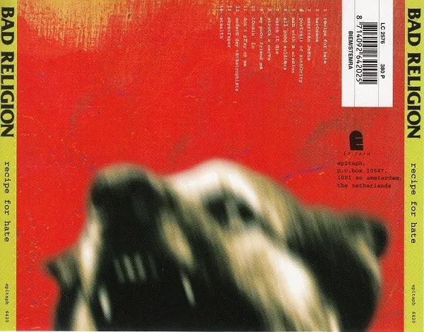 Bad Religion Recipe For Hate CD brukt album